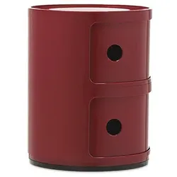 Kartell Container Componibili bordeaux rot, Designer Anna Castelli Ferrieri, 40 cm