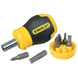 STANLEY Bit-Schraubendreher kurz m. 6 Bits Schl. Phillips - 0-66-357