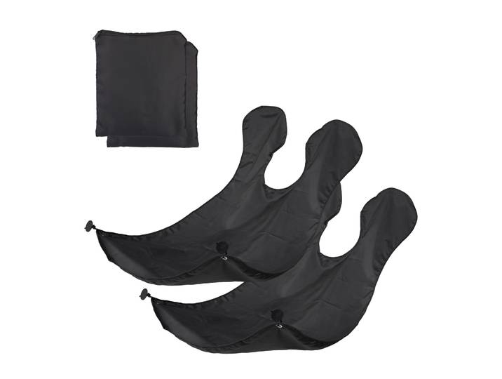 Bartschürze mit Saugnäpfen 2er-Set Schwarz
