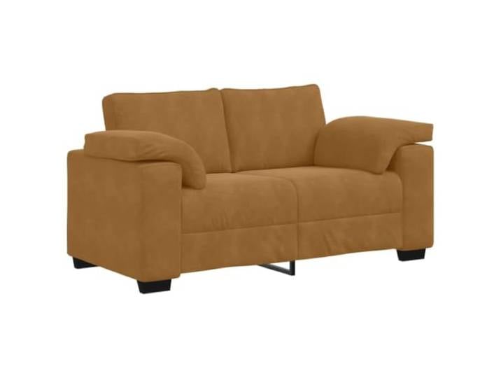 Makastle Zweisitzer Sofa Couch Braun 160x77x82 cm Samt