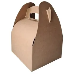 Kraft-Boxen mit Griff - 18 x 16 x 7 cm (50 Stück)