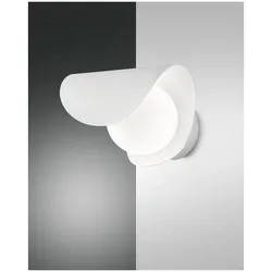 Fabas Luce Adria Wandleuchte LED 1x6W Metall und geblasenes Glas Weiss