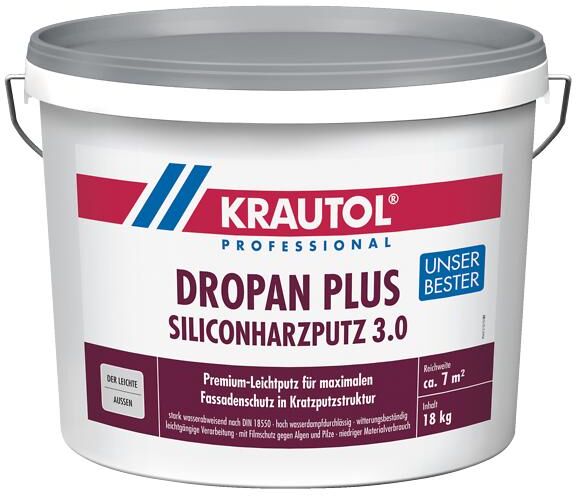 KRAUTOL Dropan PLUS Siliconputz K 3.0, Wunschfarbton, 18 kg