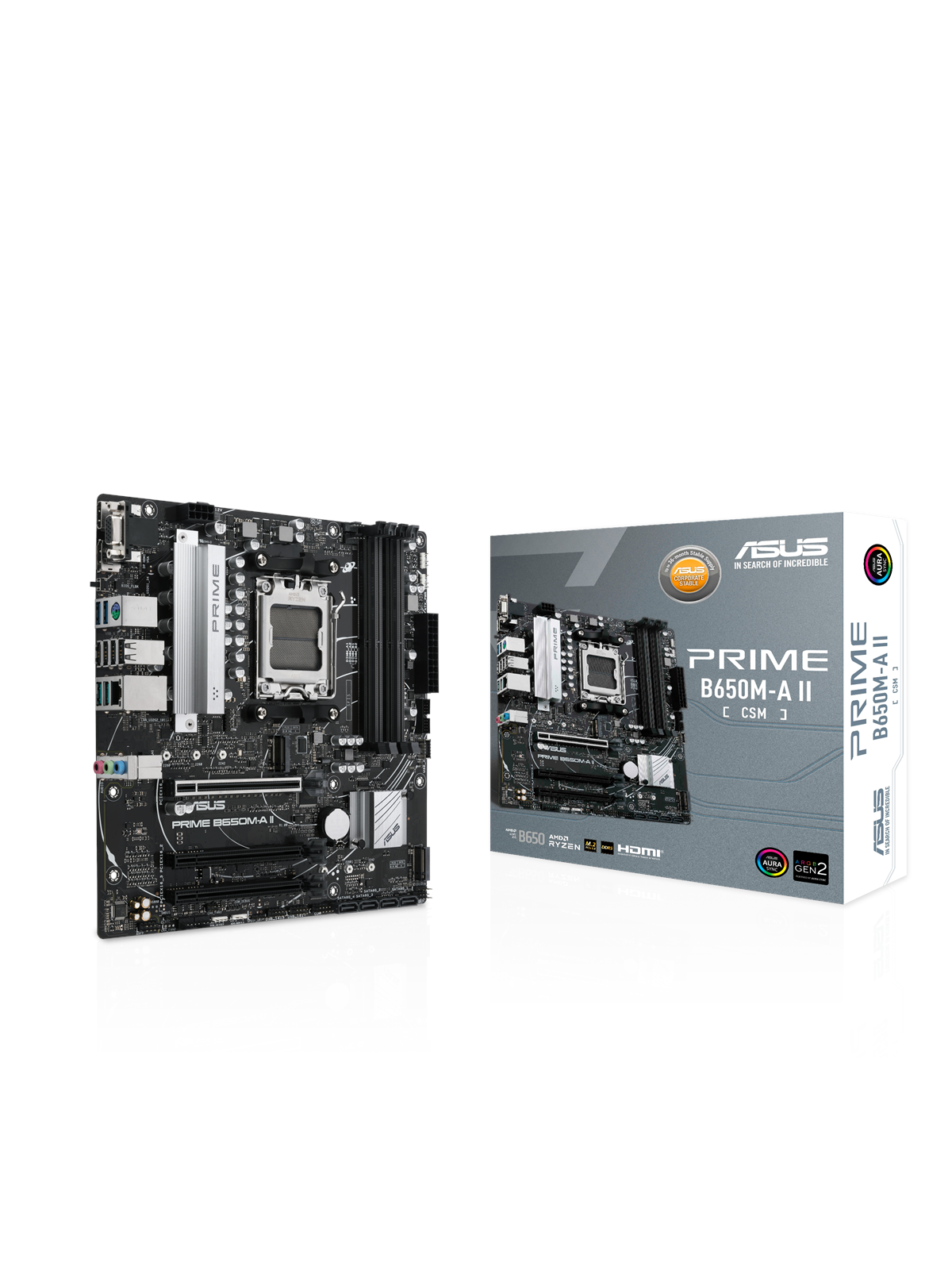 ASUS PRIME B650M-A II-CSM Mainboard - AMD B650 - AMD AM5 - DDR5 RAM - Micro-ATX