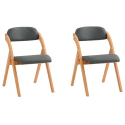 SoBuy 2 Klappstühle im 2er-Set Dunkelgrau 59x47,5x76,99cm Klassisch