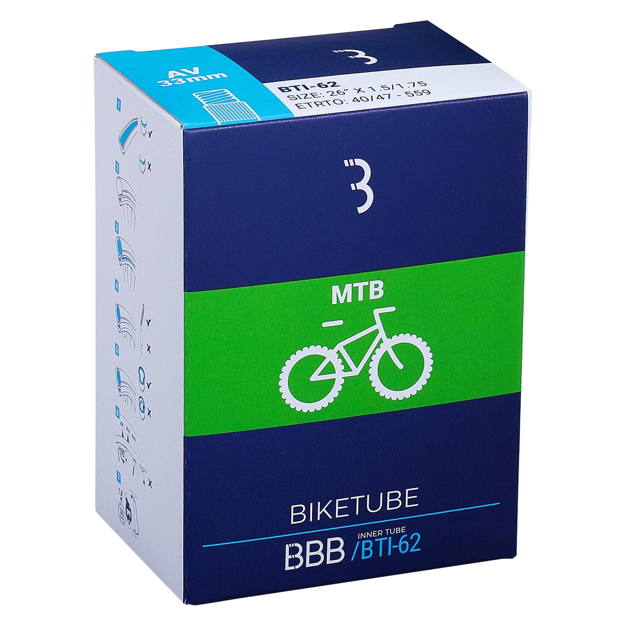 BBB Schlauch 29"x1.9-2.3 Presta (FV) 48mm (Presta (SV), 29", 48 mm) (BTI-89 2977338903)