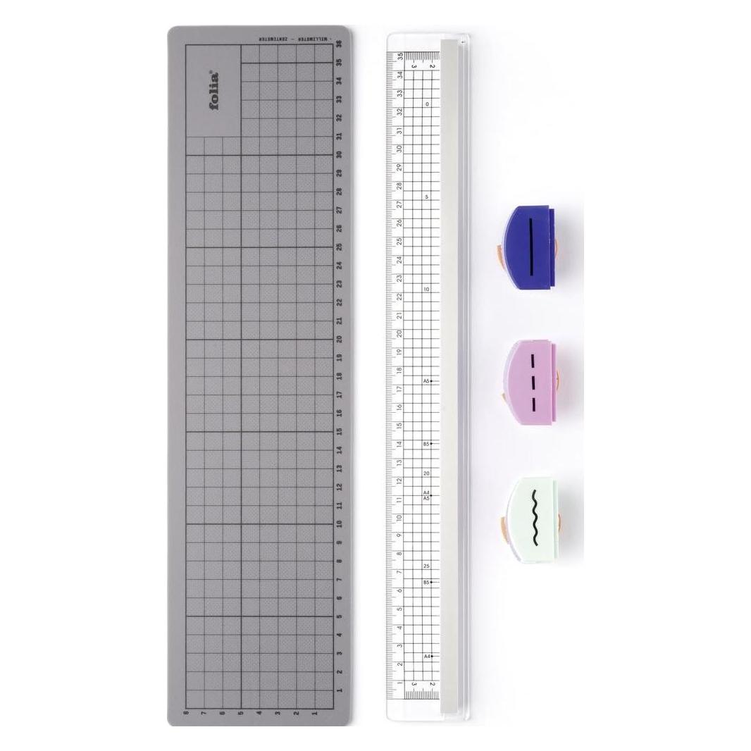 Folia Schneidematte Set mit Lineal 36x8 cm (36 x 8 cm) (23003)