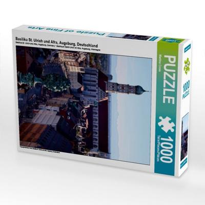 CALVENDO Puzzle Basilika St. Ulrich und Afra, Augsburg, Deutschland | 1000 Teile Lege-Größe 64x48cm Foto-Puzzle für glückliche Stunden