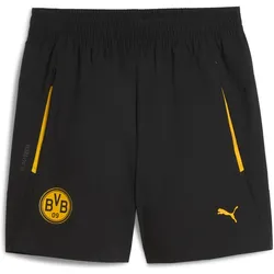 Puma, Herren, Sporthose, BVB PUMATECH Relaxed Woven Shorts (XL), Gelb, Grau