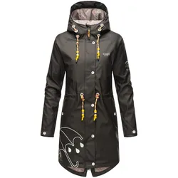 NAVAHOO Damen Funktions Jacke Regen Mantel Outdoor Parka Wasserdicht mit Kapuze Dancing Umbrella