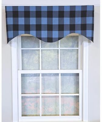 RLF Home Barnyard Check Cornice Valance
