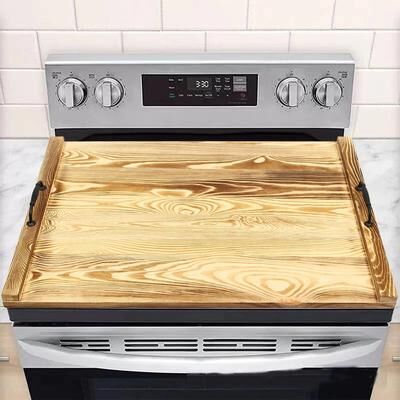 Drop Dash Deals Premium Pine Wood Stove Top Cover Noodle Board For Gas & Electric Stoves Premium Pine Wood Stove Top Cover Noodle Board For Gas & Electric Stoves