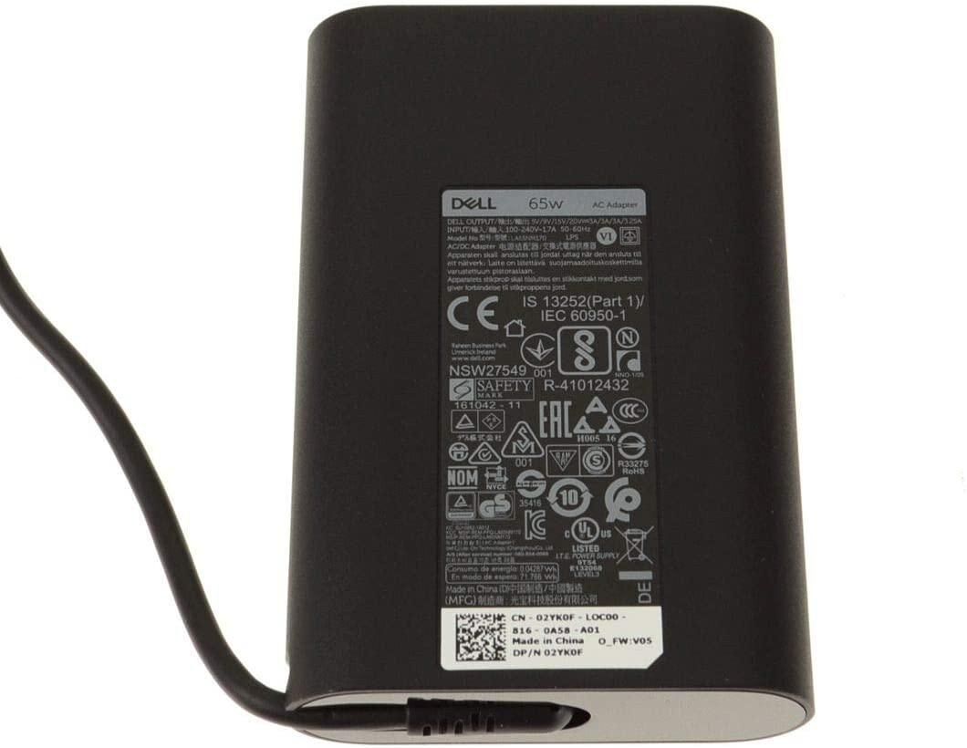 Dell 65W 19.5V AC Adapter (2YK0F) for Chromebook 3400