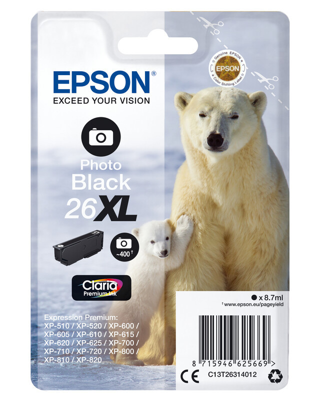Epson 26XL Claria Premium inktpatroon Fotozwart