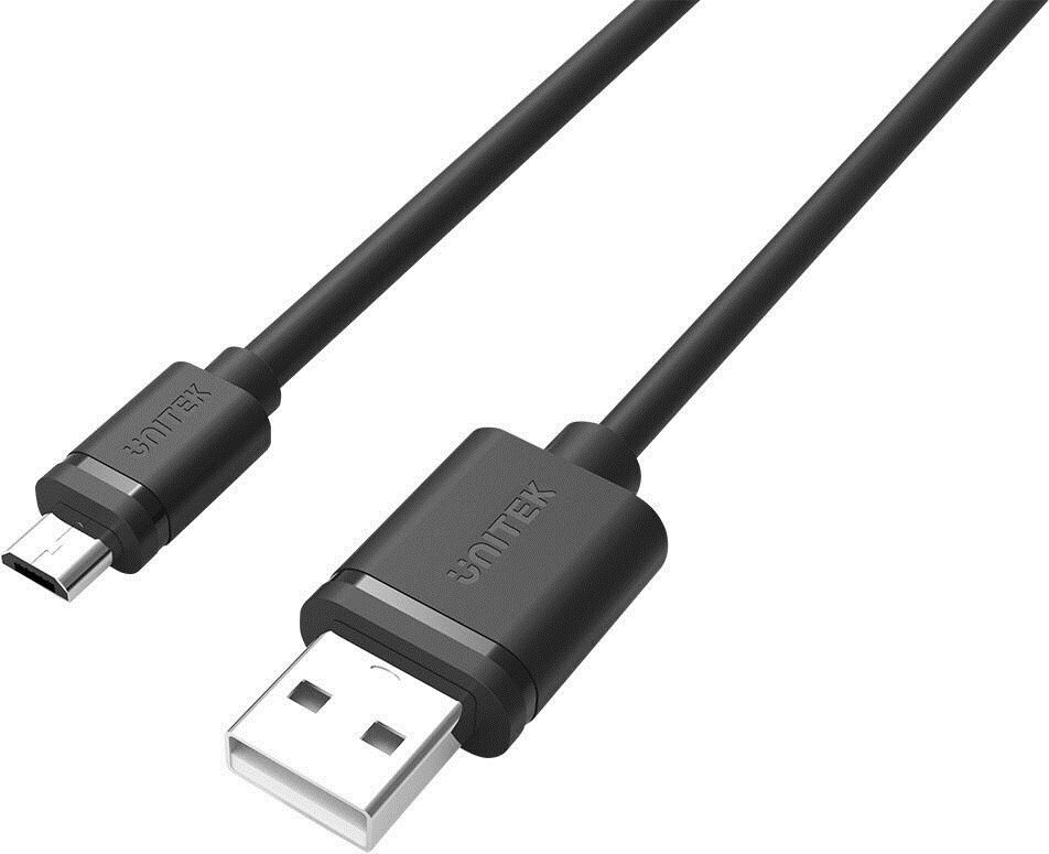 Unitek Y-C435GBK USB A naar Micro-USB B kabel, 3 meter, USB 2.0, zwart