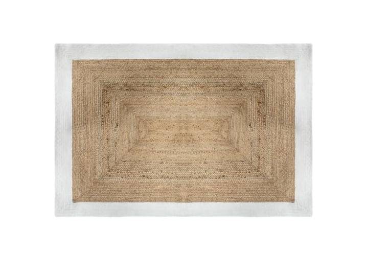 Atmosphera - Juteteppich mit weißem Rand 120 × 170 cm - Weiß