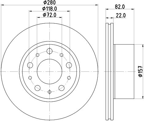 Don Bremsscheibe Pcd23302 280mm 22mm Für Fiat