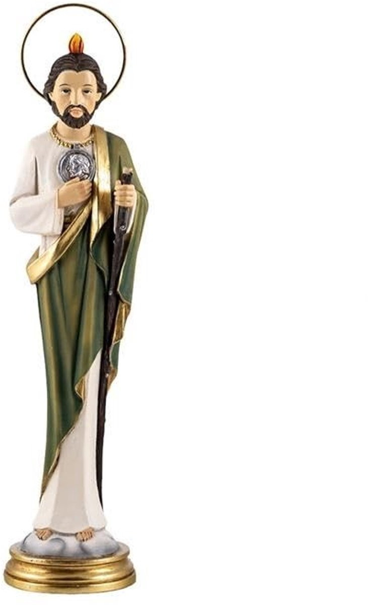 Handbeschilderd figuur Heilige Judas Thaddeus 30 cm