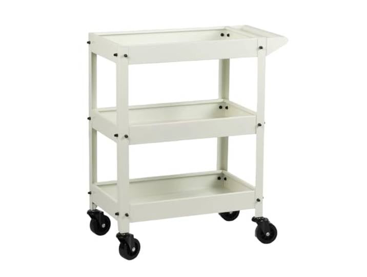 Rv2sGf3kH Küchenwagen 3-stufiger, beweglicher Aufbewahrungswagen, Mehrzweckregal for die Küche, Zuhause, Organizer-Wagen(Weiß)