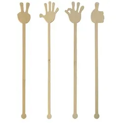 Papstar 1000 Getränke-Quirle, Bambus pure 21 cm Hands