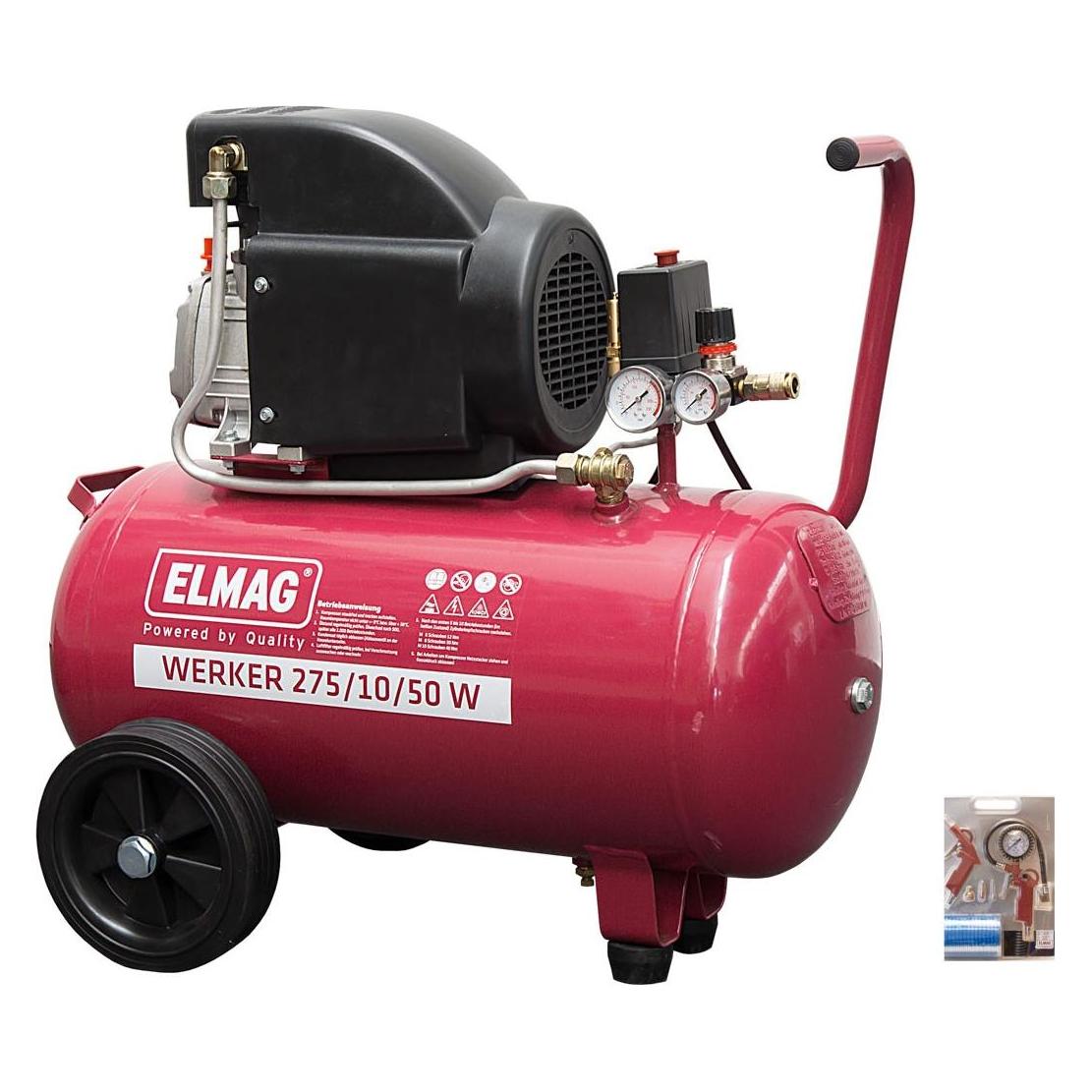 Elmag Kompressor WERKER 275/10/50 W (50 l, 10 Bar) (10015)