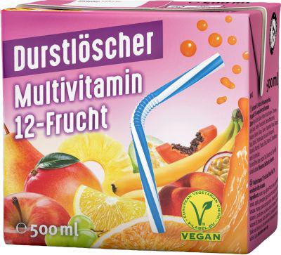 Durstlöscher Fruchtsaft Multivitamin 12-Frucht, Packung mit 0,5 l
