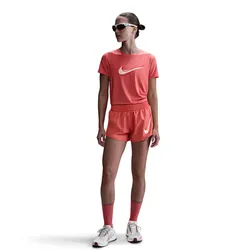 Nike NK ONE SWSH HBR Damen Dri-Fit T-Shirt hellrot - S