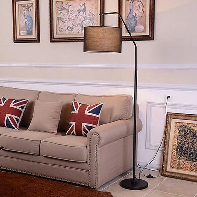 Moderne Schlichtheit Stehlampe, hohe Stangenlampe Leinen Lampenschirm Stehlampe Metallsockel Stehlampen Wohnzimmer Schlafzimmer Einrichtung künstlerisch