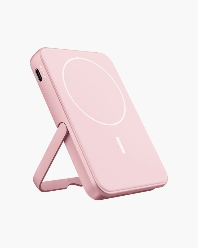Fresh n Rebel Wireless Magnetic 5000 mAh Powerbank USB Typ-C Kabelloses Laden (Pastel Pink) 228297