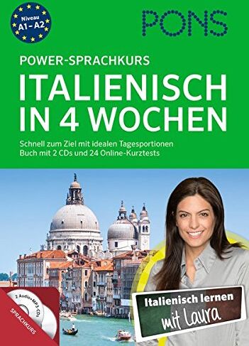 PONS Power-Sprachkurs Italienisch in 4 Wochen: Schnell zum Ziel mit idealen Tagesportionen. Buch mit 2 CDs und 24 Online-Kurztests - Preis vom 10.10.2026 11:48:34 h