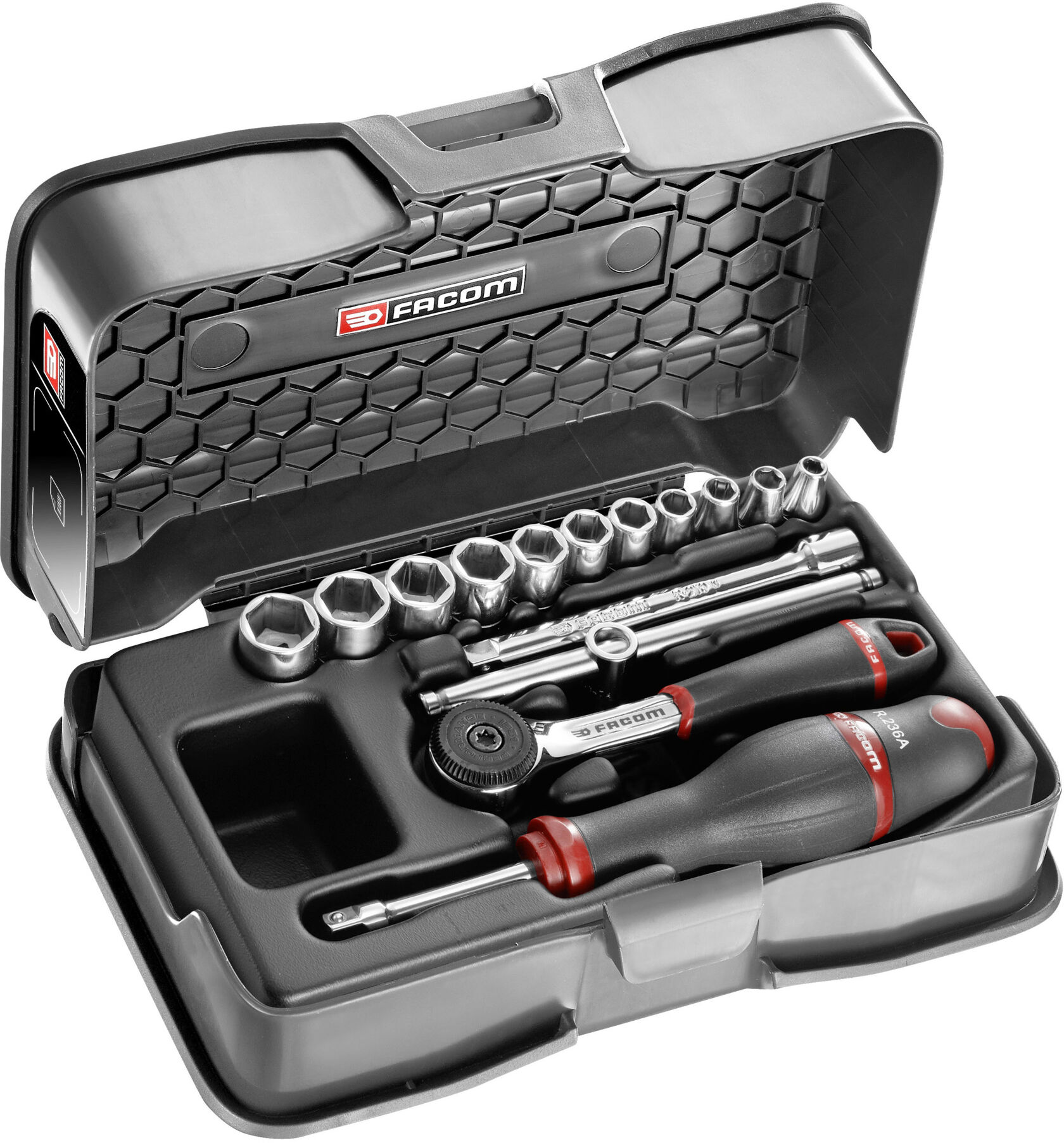 Facom Steckschlüssel-Set 1/4 R.161B, 15-tlg (R.161-2P6)