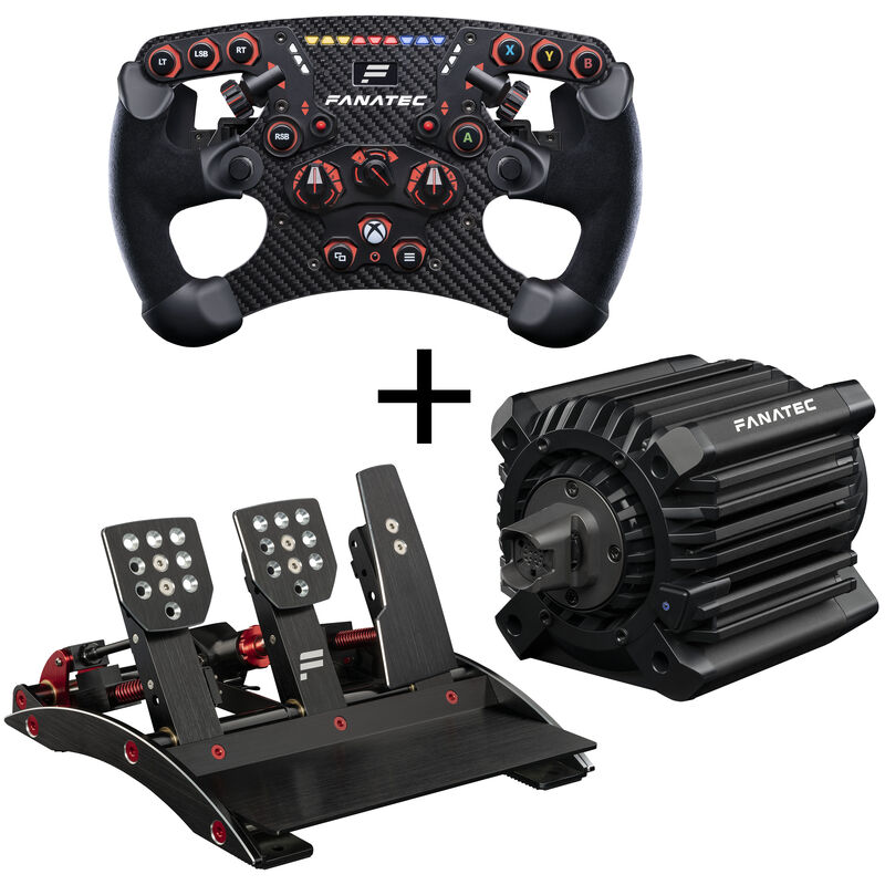Fanatec ClubSport Steering Wheel Formula V2.5 X + ClubSport DD+ Wheelbase (15Nm) & ClubSport Pedals V3