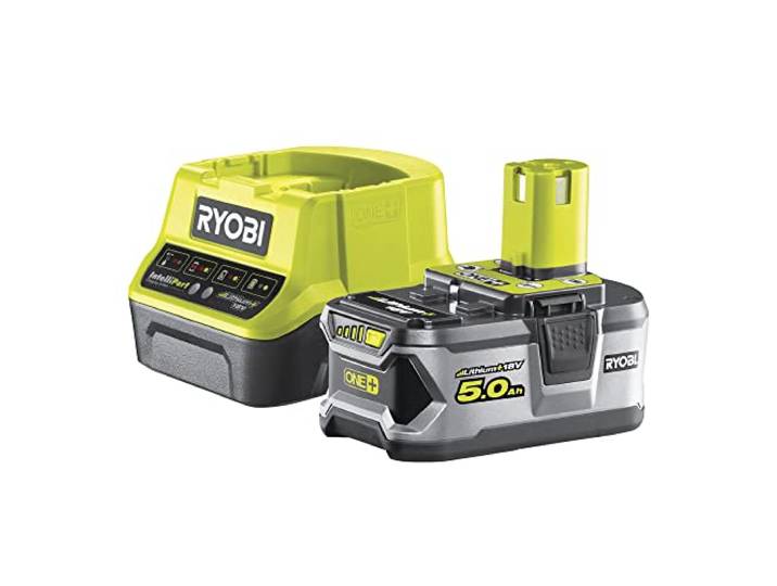 RYOBI - 1 lithium+ accu 18 V - 5,0 Ah en 1 snellader 2,0 A - RC18120-150