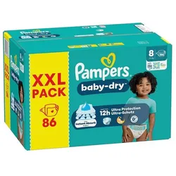 Pampers Windeln »baby-dry™ XXL PACK« Gr. 8 (17+ kg) 86 Stück weiß