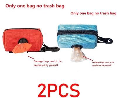 Uplift Treasures Portable Dog Poop Bags Holder Dispenser 2pcs red Light