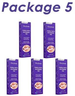 Uplifted Goods Purple Precision Color Correcting Teeth Whitening Pen package 5