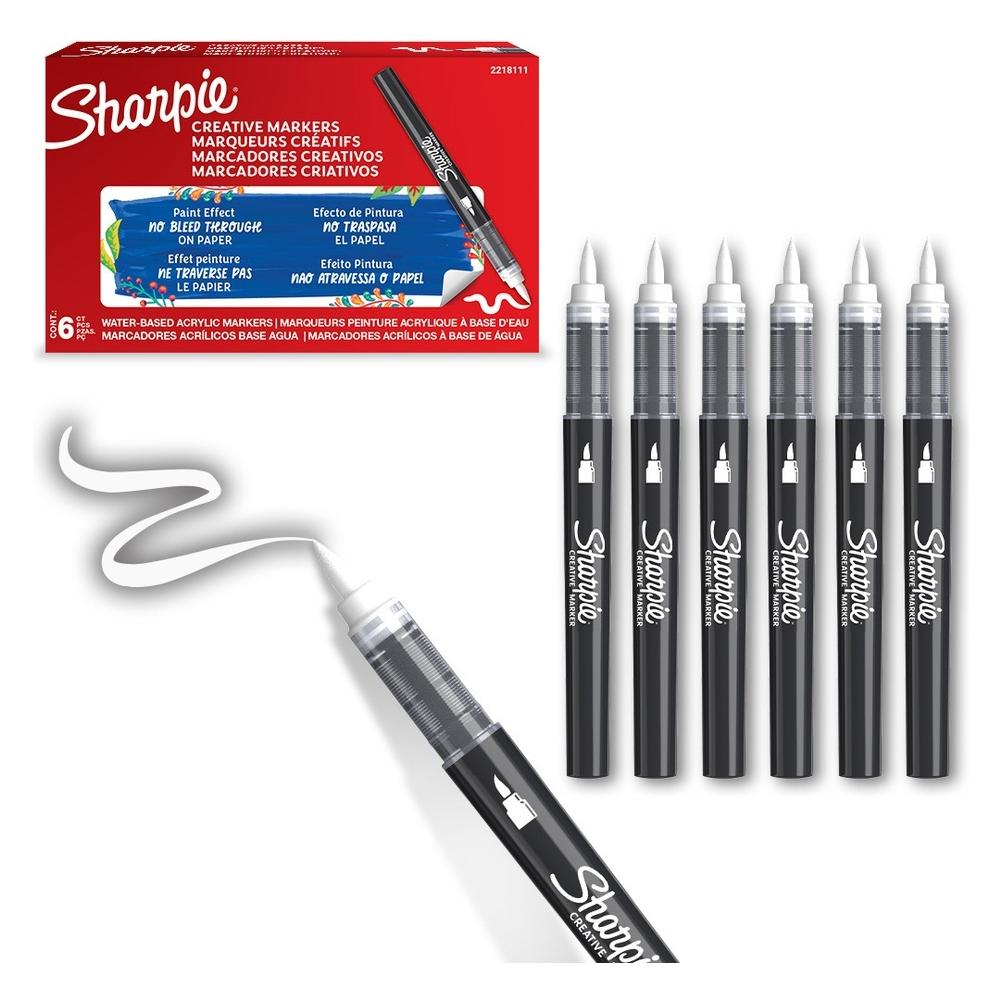 Sharpie Kreativmarker Pinselspitze Acryl weiss (1x) (2218111)