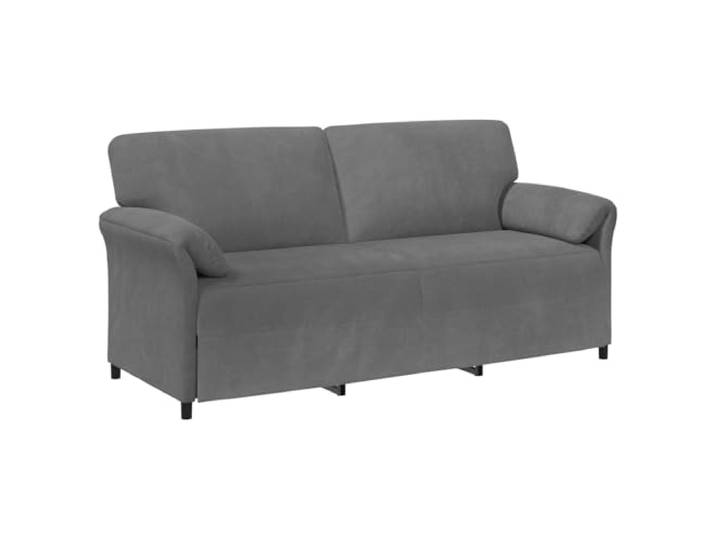 Todiikf 3-Sitzer Sofa Dunkelgrau Samt Couch 198x83x95 cm Samtiger 3-Sitzer für Wohnzimmer und Schlafzimmer mit robustem Metallgestell und weicher Schaumstoffpolsterung.