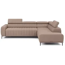 Ecksofa Gandi Cord Braun