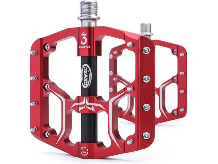 Fahrradpedale Aluminiumlegierung Rot 3 Lager, Metall, 10.5x1.5x10.6 cm, Freizeit & Co, Sport & Fitness, Fahrräder, Fahrradzubehör