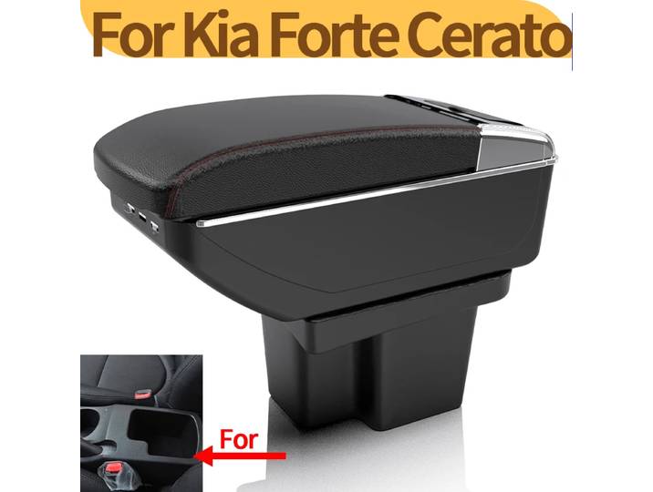 Boîte d'accoudoir avec porte-gobelet pour KIA Cerato Forte, boîte de rangement centrale, interface USB, K3