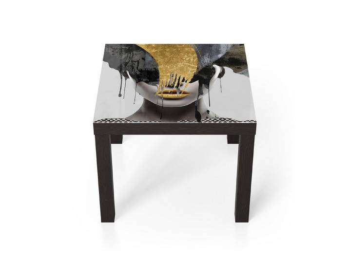 DEQORI Couchtisch 'Goldener Schimmer', Glas Beistelltisch Glastisch modern