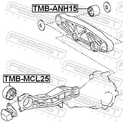 FEBEST Lagerung, Differential tmbanh15 für TOYOTA