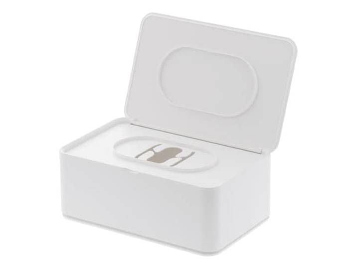 YAMAZAKI 3255 SMART Wet Tissue Case\, white\, ABS Resin/Polyethylene\, 19 x 12 x 7.5 cm