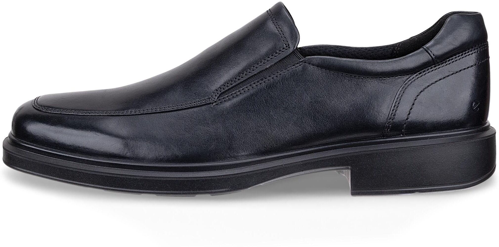 Slipper ECCO "Helsinki 2", Herren, Gr. 41, Textil, schwarz, Glattleder, Schuhe Slipper, Business Schuh, Anzugschuh in klassischem Look