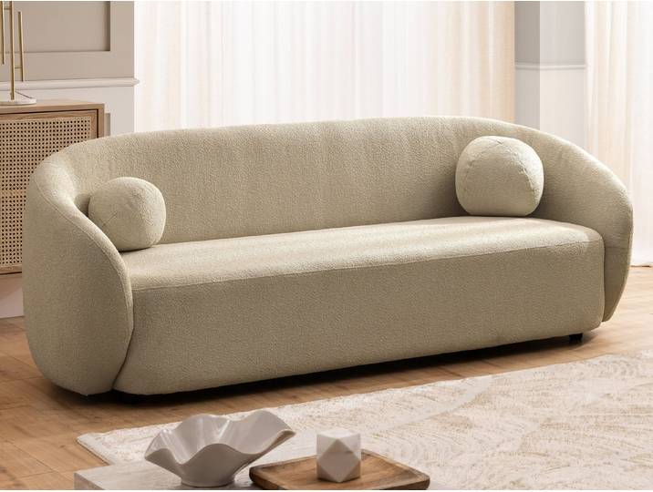 S-Style Möbel 3-Sitzer Sofa Roundi Bouclé Luxus & Moderne Kollektion