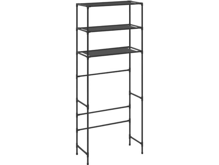 vidaXL Étagère pour machine à laver 3 étagères Noir 69x28x169 cm