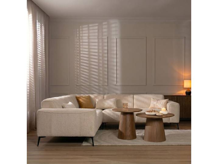 Bronx71 Ecksofa Vegas Bouclé beige links/rechts