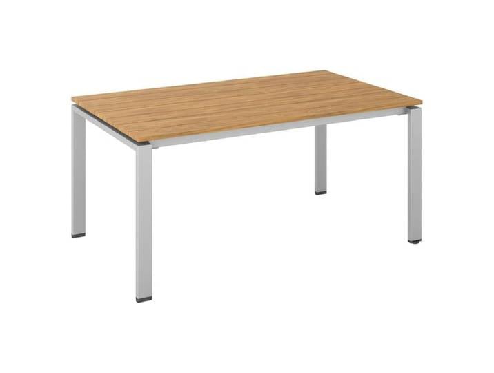 Kettler Float Gartentisch 160x95cm Aluminium/Teak Hellgrau