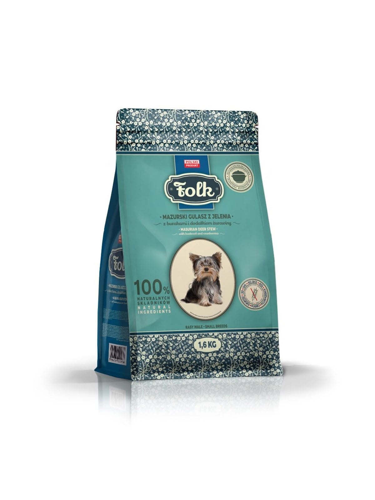 Folk Small breeds Traditioneller masurischer Wildragout-Eintopf mit Rote Bete und Cranberries - Trockenfutter für Hunde - 1,6kg